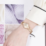 Stylish Women's Alloy Bracelet Watches - Waterproof Dress Watch for Ladies, Rose Gold Quartz Wristwatch for Casual and Dress Occasions