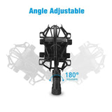 Professional Microphone Shock Mount with Adjustable Spider Clip for Broadcast Recording, Studio Condenser Mic Holder