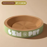 Round Corrugated Paper Cat Scratching Board: Durable, Non-Shredding Vertical Plate and Bowl Cat Toy