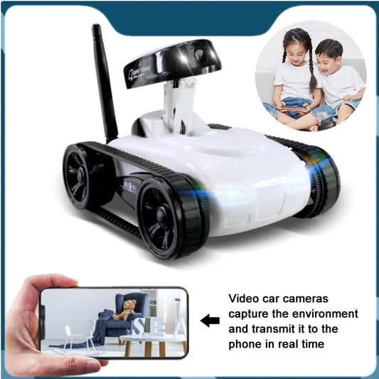 WiFi FPV RC Car with Mini HD Camera: Remote Control Robot Tank, iOS/Android App, Wireless Toy