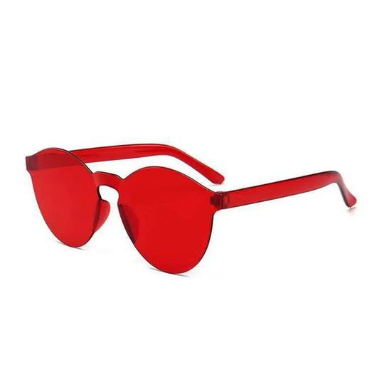 Unisex Rimless Sunglasses with Ocean Color Lenses - UV400 Protection, Available for Bulk Purchases