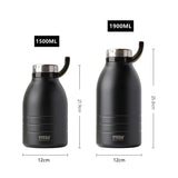 1900ml Portable Double Stainless Steel Vacuum Flask with Straw – Outdoor Climbing and Camping Travel Thermos Bottle