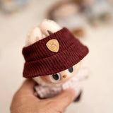 Labubu Doll Plaid Shirt & Stripe Shorts Set – 17cm Plush Fashion Outfit with Hat for Trendy Doll Styling & Cute Accessories Gift
