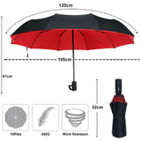 Fully Automatic Windproof Double-Layer Umbrella: Strong Luxury Business Parasol for Men and Women