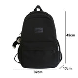 Simple Style High School Backpack: Large Capacity Laptop Backpack, Perfect for College Students and Women's School Bags