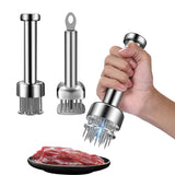 Heavy Duty Stainless Steel Meat Tenderizer – Sharp Needle Blade Mallet for Tenderizing Beef & Turkey