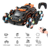 RC Stunt Car with Six Music-Lighting Modes and Swinging Arm Control