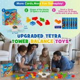 48 Blocks Stacking Tetra Tower Game - Balancing Toy for Kids' Desktop Fun