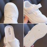 New Spring/Autumn Kids' Tennis Sneakers: Stylish Boys and Girls Sports Shoes, Casual Leather Board Shoes with Soft Soles