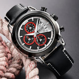 MEGIR Military Sports Luxury Leather Quartz Watch: Stylish, Waterproof, Chronograph