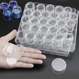 Set of 30 Clear Plastic Storage Containers: Includes 30 Transparent Bottles/Jars for Beads, Diamond Painting Accessories, Nail Art Supplies, and More