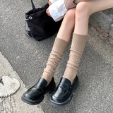 Women's Cotton Long Socks: Over-the-Knee, Solid Thigh-High Stockings, Casual and Cozy for Boots