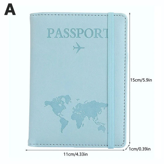 Fashion World Map Passport Cover with Hot Stamping, Simple Plane Design, Ideal as Travel Passport Holder