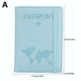 Fashion World Map Passport Cover with Hot Stamping, Simple Plane Design, Ideal as Travel Passport Holder