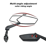 Adjustable Bicycle Rearview Mirror: Wide Range Back Sight for Clear Rear View, Suitable for Left or Right Handlebar Placement