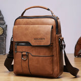 Stylish Men's Crossbody Bag for 9.7" iPad - PU Leather, Business Travel Messenger Bag