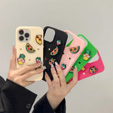 Enjoyable DIY 3D Sunglasses Fruit Candy-Colored Silicone Case for iPhone 11, 12, 13, 14 Pro Max