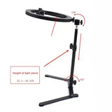 26CM Ring Light with Tripod Stand - Live Photography Lighting, Phone Ring Light with Bluetooth for TikTok, YouTube, and LED Selfie Photos