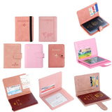 Passport Holder for Couples: PU Leather Travel Cover with Credit Card and SIM Card Slots, ID Wallet, and Bag for Passports