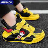 Pokemon Kids Fashion Sneakers: Classic Children's Walking Shoes for Boys and Girls with Leather, Ideal for Casual Outdoor Wear