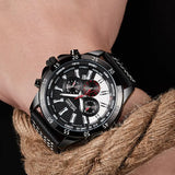 MEGIR Luxury Quartz Chronograph Sports Watch: Leather, Fashionable