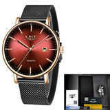 LIGE Women's Luxury Fashion Watch: Elegant Steel Waterproof Wristwatch for Casual Wear