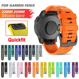 Silicone QuickFit Garmin Fenix Strap: Compatible with Garmin Fenix and Epix Smartwatches, Including Enduro - Available in 22mm and 26mm