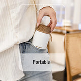 220ml Mini Stainless Steel 304 Thermal Flask with Wood Lid – Fashionable Portable Pocket-Sized Coffee and Tea Water Bottle Tumbler