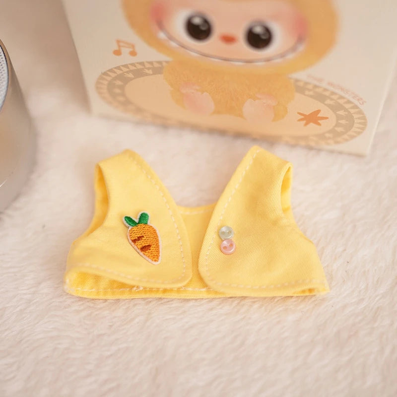 Labubu V1/V2 Old Money Style Vest – Macaron Color Fashion Outfit for 17cm Plush Dolls, Elegant Doll Clothes & Accessories Gift