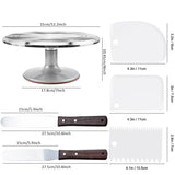 Heavy-Duty Aluminum Cake Decorating Turntable, Revolving Stand for Baking, Display, and Accessories