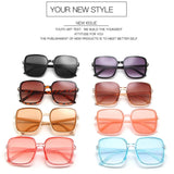 Women's Oversized Square Sunglasses: Classic Eyewear with UV400 Protection and Big Frames