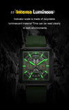 MEGIR Top Brand Men's Sport Military Chronograph Watch: Luminous, Silicone Band