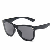 Unisex Vintage Frameless Sunglasses - Transparent Gradient Sun Shades with Big Frames and UV400 Protection