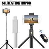 Adjustable Telescopic Tripod with Phone Holder Clip for Selfie Sticks, Constructed from Durable Aluminum, Compatible with All Smartphones