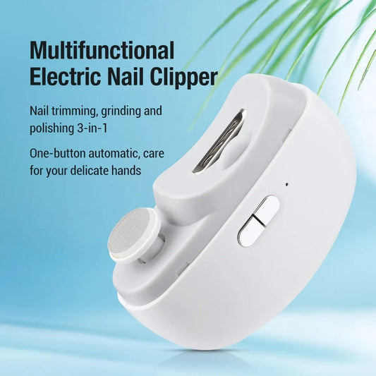 Portable Multifunctional Electric Nail Grinder: 2-in-1 Tool for Grinding, Polishing, and Clipping Nails, Ideal for Manicures