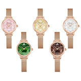 High-Quality Waterproof Women's Quartz Wristwatch with Diamond Dial - Elegant Ladies' Dress Clock, Simple Female Gift