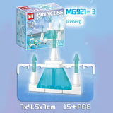 Snow Princess Castle Building Blocks Toy, 10 in 1, MG156, Assembled, for Children, Educational, Girls