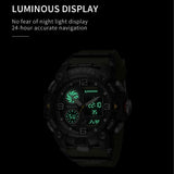 SMAEL Men's Military Sport Watch: Dual Display, Waterproof, Quartz Digital Wristwatch with PU Band for Outdoor Activities