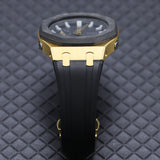 Luxury Carbon Fiber Casioak Mod: GA2100/2110 with Rubber Band & Butterfly Buckle