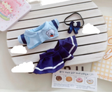 Labubu Doll Pajama Clothes Set – 17cm Plush Vinyl Outfit with Overalls, Cloak & Shirt for Cute Dress-Up Accessories & DIY Gift