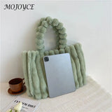 Soft Fluffy Top-handle Bag for Women: Stylish and Spacious Shopping Tote