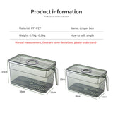 Light Luxury Refrigerator Storage Box: Household Container for Fresh Food, Fruits, and Vegetables