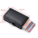 Unisex Carbon Fiber Credit Card Holder: Double Anti-RFID, Minimalist Wallet