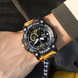 Top Luxury Military Men's Watch – Dual Display Waterproof Sport Wristwatch with Digital Chronograph & Date