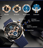 MEGIR Military Sport Watches for Men: Luminous, Waterproof Chronograph