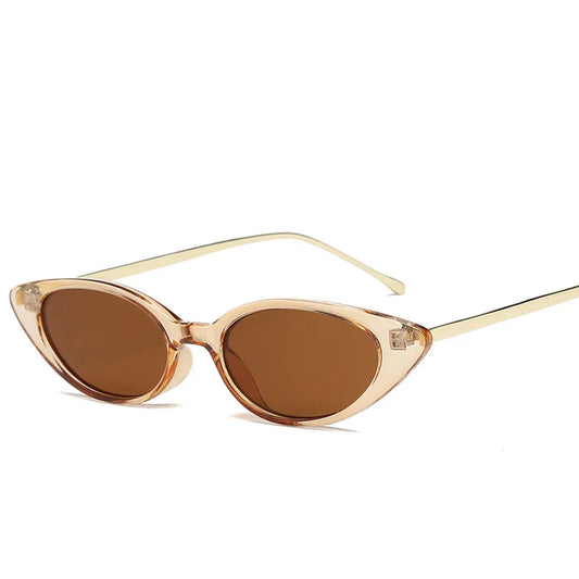 Women's Cat Eye Sunglasses Small Frame Sun Shades for Ladies Trendy Glasses UV400 Protection