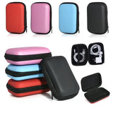 Mini Zippered Storage Hard Bag - Portable Earphone Case and Headset Box, Multifunction Organizer for SD and TF Cards, Ideal for Headphone Storage