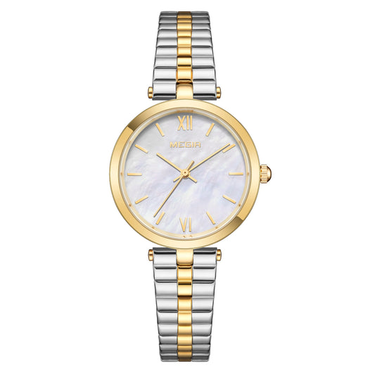 MEGIR Ladies Luxury Bracelet Quartz Watch: Stylish Casual Steel Timepiece