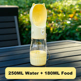 Portable Dog Water Bottle with Food Cup: Ideal for Small and Large Dogs, Cats, Perfect for Outdoor Walking