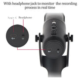 USB Condenser Microphone for Professional Podcasting and Recording - Ideal for Studio, PC Computer Gaming, Streaming Video, and Karaoke